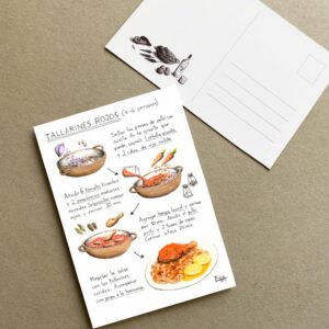 Postal Tallarines Rojos